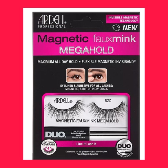 Ardell Magnetic Fauxmink MegaHold Liquid Liner & Lash 820 - Two Box Set - Picture 2 of 3